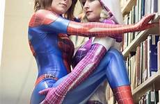 gwen spiderwoman latex spidergwen cosplaygirls