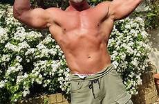 muscle daddy men mature beef flexing hot swimming