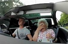 grandson nan surprises jerking grandma