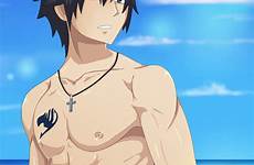 gray fairy anime tail fullbuster shirtless muscle natsu deviantart beach manga choose board boys animated