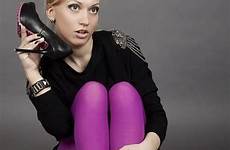 tights legs purple feet grey women