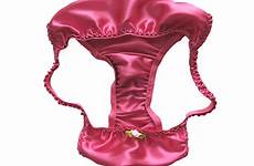 sissy pink panties satin briefs underwear hot knickers tanga cerise size sexy