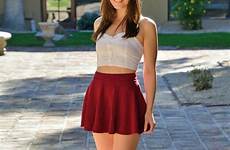 mini skirts skirt teen girls red ftv short pleated cute micro outfits sexy wearing women top woman crop outfit