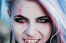 vampire fangs eyecandy vampires werewolf retratos vampiress gothic goth