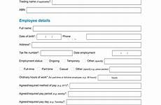 employment form history record details example examples employee pdf