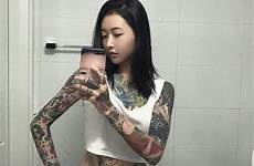 tattoo asian girl tattoos lina girls ahn body hot choose board sexy tattoed