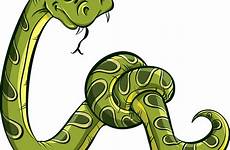 snake cartoon knot tied vector green royalty