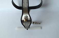 chastity female belt bondage sex devices anal locking cover model stainless steel plug 2pcs restraints bdsm fetish set