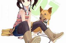 leash zerochan dog collar anime pet pixiv original pantyhose animal