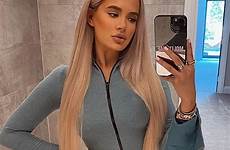 molly mae tight leggings her sizzling hague figure top blue flared sleeves flaunts broread she instagram