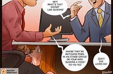 under hentai wife desk table blowjob cheating disarten comics cartoon part ii toons sex xxx deskjob foundry tumblr girl manga