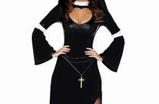 nun sexy costume halloween dress women adult costumes long arab cosplay party fancy gown carnival catholic monk clothing naughty shipping