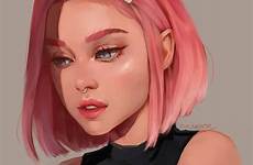 hair girl pink instagram digital anime cartoon visit challenges loving drawthisinyourstyle ve been these so manga choose board