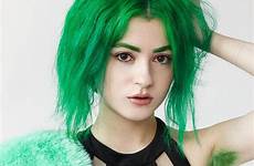 hair armpit dyed girl body color choose board green