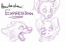 furry draw expressions cute wolf hand abrir