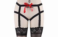 belt lingerie red ribbon elastic waist bondage body high harness underwear garters dresses garter prom pole dance gothic p0122 women