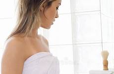 bathroom esxy shoulder blond stock towel