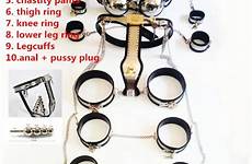 chastity restraints slave chasity handcuffs collar plug sissy cuffs 11pcs maid spielzeug 10pcs thigh submissive
