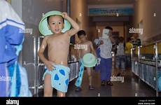 shower boy school young boarding take alamy chinas washbasin head september taishan hunan central his stock puts province way