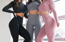 yoga women fitness set wear leggings workout gym seamless clothes female top crop running long china pants sleeve girls sports