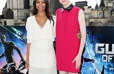 karen gillan guardians zoe saldana photocall