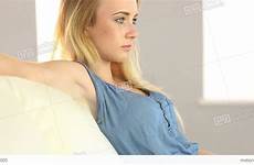 blonde teen couch relaxing beautiful stock footage