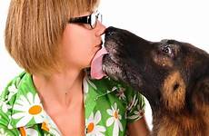 dog kissing girl isolated bad kisser