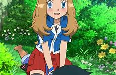 pokemon deviantart serena ash comics forest anime sexy characters playing
