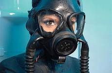 latex scuba oxygen masked