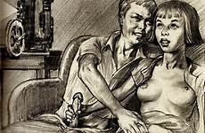 erotic drawings handjob drawing vintage sketches couple fingering projector paintings smutty