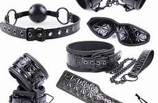 bondage ultimate kit collar gag blindfold kits crimson tied wrist ankle paddle cuffs thierry ball luxury
