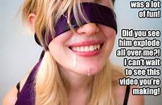 captions overwhelmed blindfolded hotwife