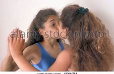 girl kissing mirror herself pretty stock alamy portrait