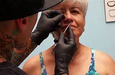 nose pierced grandma her