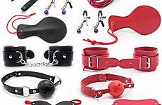 sex bondage kit toys handcuffs bdsm leather couples adult paddle whip handcuff gag mouth pcs erotic