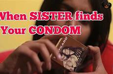 condom sister brother handed red