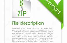 zip archive file vector card preview