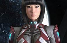 sci fi girl space female engineer 3d cyberpunk digital era star cosplay woman zbrush fantasy yang clark kurita futuristic characters