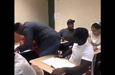 teacher over bending student help vine