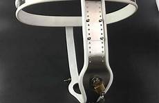 chastity belt female device sex bdsm stainless plug pants steel white women slave restraints bondage fetish