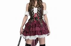pirate pirates costume female women caribbean sexy cosplay captain dress adult costumes halloween fancy deluxe fantasia outfit carnival party movie