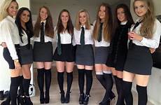tight skirts uniform girls british college wearing uniforms