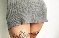 thigh tatuajes tatoos tatuaggi piernas ornamental tatuaggio foot donne encaje bein piercing chandelier coscia pierna mas never before sexys almejas