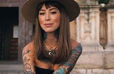tattoed inked females tattooed placement tatoos