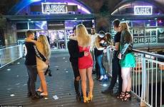 saturday drunk night manchester party christmas after revellers clubs group nightclub outside friday city chaos hundreds spill continues ark each