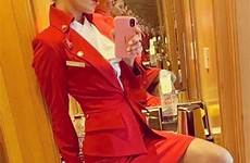 stewardess stewardessen lingerie atlantic attendant strumpfhosen beine