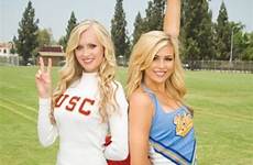 cheerleaders cheerleader college usc ucla cheerleading football brianna cheer lauren maxson hot vs girl maxon party season hottest girls welcome