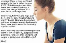 mom stories tg her panties forced lets wear feminization captions daughter femdom caps hot wife girl letter mother miles says