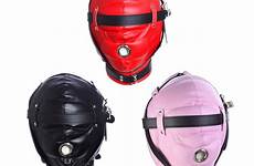 mask blindfold faux gimp restraints harness hood bdsm bondage fetish leather dog head games adult