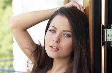 women brunette model eyes hair blue face mouth open long outdoors looking viewer portrait wallhaven wallpaper cc hands door head